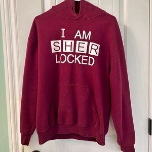 BBC Sherlock Graphic Maroon Hoodie